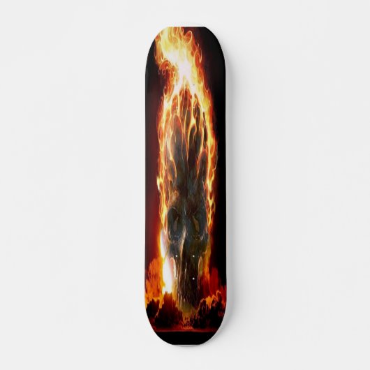 Flammender-Totenkopf-Skateboard Skateboard (Voorkant)