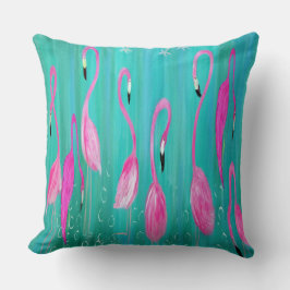 Flamngos tropical home throw pillow kussen