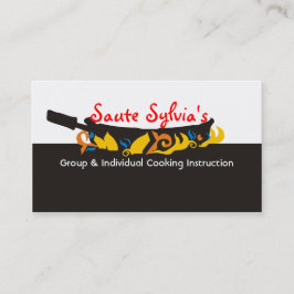 Flamppan skillet chef catering biz-kaart visitekaartje