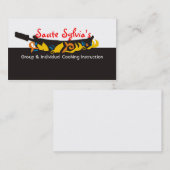 Flamppan skillet chef catering biz-kaart visitekaartje (Voorkant / Achterkant)