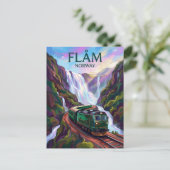 Flåmspoorlijn Noorwegen Briefkaart (Staand voorkant)