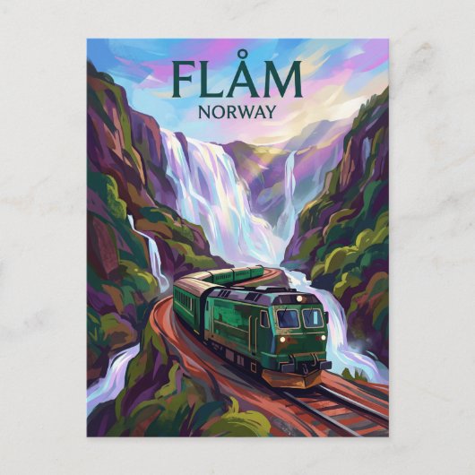 Flåmspoorlijn Noorwegen Briefkaart (Voorkant)