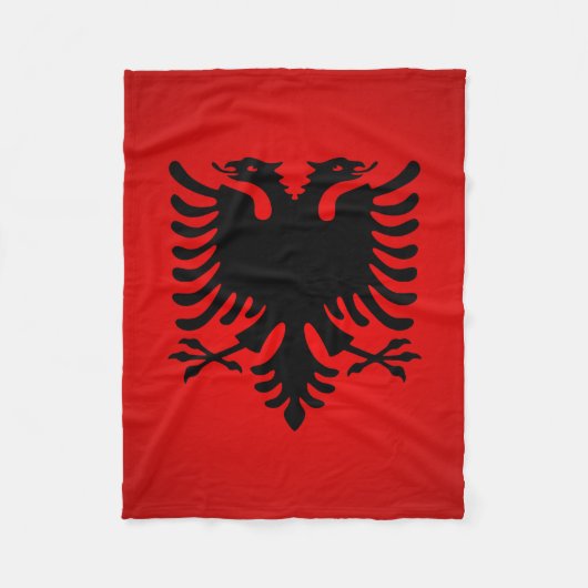 Flamuri i shqiperise fleece deken (Voorkant)