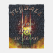 Flamz Flyball Iron Dog - 10 jaar concurrentie! Fleece Deken (Voorkant)