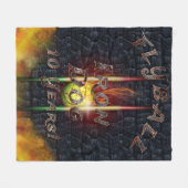 Flamz Flyball Iron Dog - 10 jaar concurrentie! Fleece Deken (Voorkant (Horizontaal))