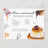 Flan caramel - Ansichtkaart Briefkaart (Voorkant)