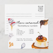 Flan caramel - Briefkaart (Voorkant / Achterkant)