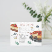 Flan Gateau Recipe Briefkaart (Staand voorkant)