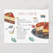 Flan Gateau Recipe Briefkaart (Voorkant)