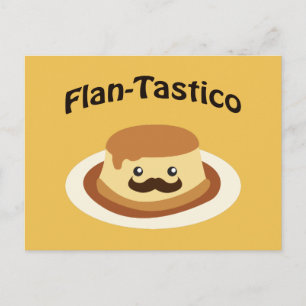 Flan-Tastico! Cute Flan Briefkaart