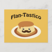 Flan-Tastico! Cute Flan Briefkaart (Voorkant)