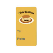 Flan-Tastico! Cute Flan Etiket (Voorkant)