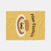 Flan-Tastico! Cute Flan Fleece Deken (Voorkant (Horizontaal))