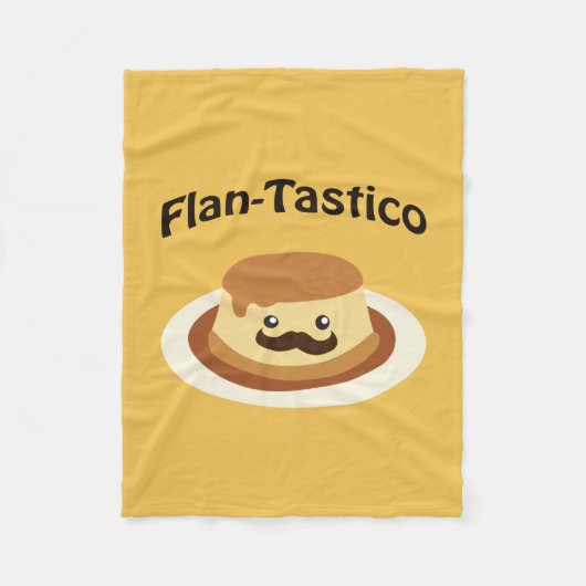 Flan-Tastico! Cute Flan Fleece Deken (Voorkant)