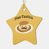 Flan-Tastico! Cute Flan Keramisch Ornament (Links)