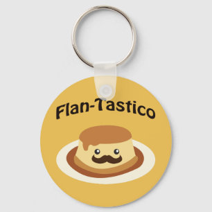 Flan-Tastico! Schattige Flan Sleutelhanger