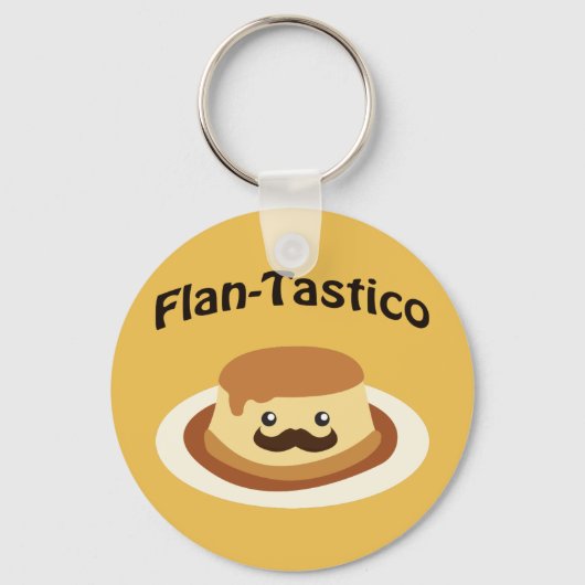 Flan-Tastico! Schattige Flan Sleutelhanger (Voorkant)