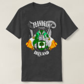 Flanagan familienaam Engels en Iers T-shirt (Design voorkant)