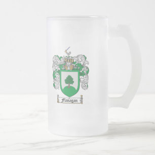FLANAGAN FAMILY CREST - FLANAGAN COAT WAPENS MATGLAS BIERPUL