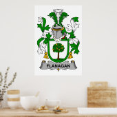 Flanagan Family Crest Poster (Keuken)