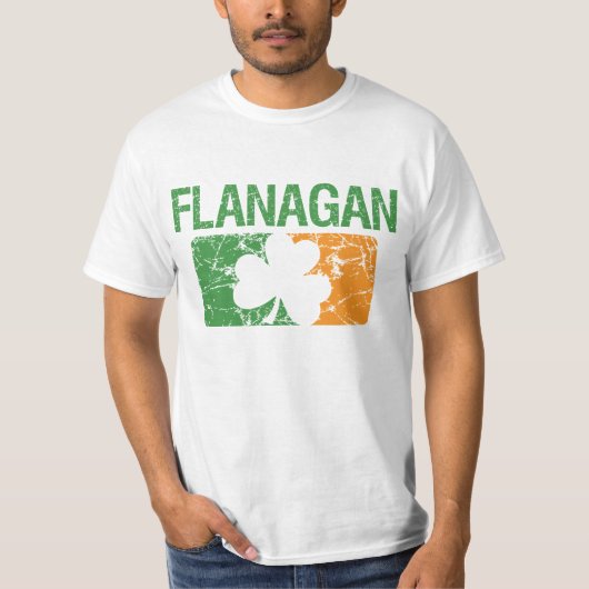 Flanagan Surname Clover T-shirt (Voorkant)