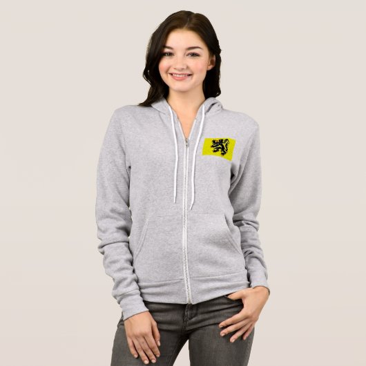 flanders, belgium flag hoodie (Voorkant volledig)