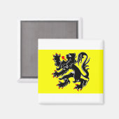 flanders, belgium flag magneet (Voorkant / Achterkant)