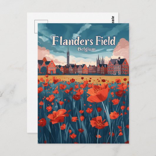 Flanders Field Belgium Briefkaart (Voorkant / Achterkant)