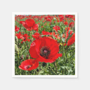 Flanders Poppy Napkins Servetten
