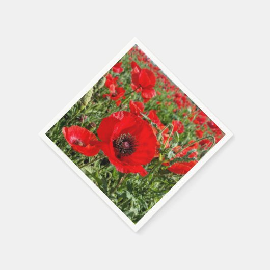 Flanders Poppy Napkins Servetten (Hoek)
