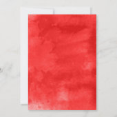 Flanders Poppy Waterverf Typography Wedding Kaart (Achterkant)