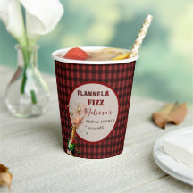 Flanel & bruis winter rood & zwarte bruids-shower