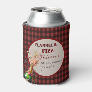 Flanel & bruisende winter rode & zwarte bruidsdouc blikjeskoeler