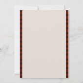 Flanel & bruisende winter rode & zwarte koppel dou kaart (Achterkant)