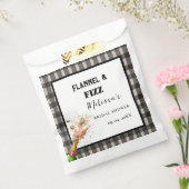 Flanel & bruisende winter rood & zwart bruidsdouch bedankzakje (Gezegeld)