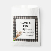 Flanel & bruisende winter rood & zwart bruidsdouch bedankzakje (Voorkant)