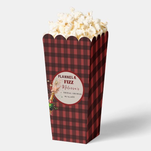 Flanel & bruisende winter rood & zwarte bruidsdouc bedankdoosjes (Popped)