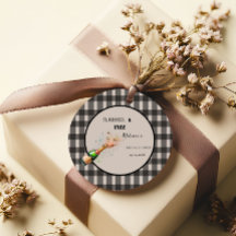 Flanel & bruisende winter zwarte & witte bruidsdou