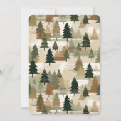 Flanel en Fizz Bachelorette Party Rustieke Bossen Kaart (Achterkant)