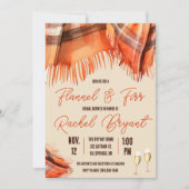 Flanel en Fizz Bruiloftsborrel, Herfst, Oranje Kaart (Voorkant)