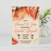 Flanel en Fizz Bruiloftsborrel, Herfst, Oranje Kaart (Staand voorkant)