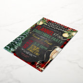 Flanel en Fizz Kerstfeest Uitnodiging (Gedraaid)