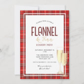 Flanel en Fizz kerstfeestje Kaart (Voorkant)