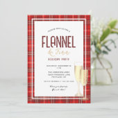 Flanel en Fizz kerstfeestje Kaart (Staand voorkant)