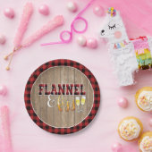 Flanel en Fizz Papier Bord - Rood - Hout (Feest)