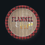 Flanel en Fizz Papier Bord - Rood - Hout<br><div class="desc">Perfect item om een Flanel en Fizz-feest te complimenteren!</div>