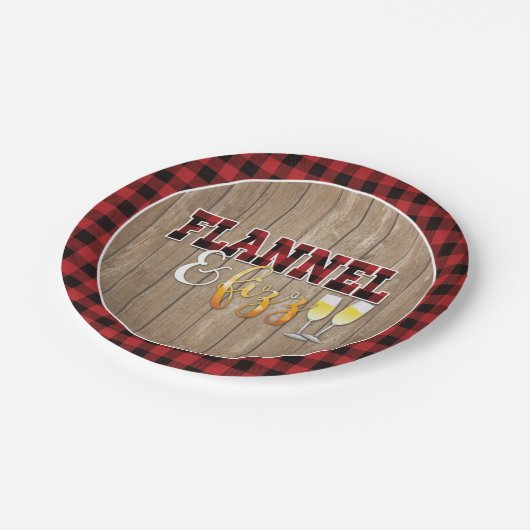 Flanel en Fizz Papier Bord - Rood - Hout (Gekanteld)
