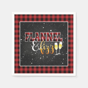 Flanel en Fizz Papier Servet - Rood - Fizz