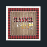 Flanel en Fizz Papier Servet - Rood - Hout<br><div class="desc">Ideaal object voor elk Flannel- en Frost-feest!</div>