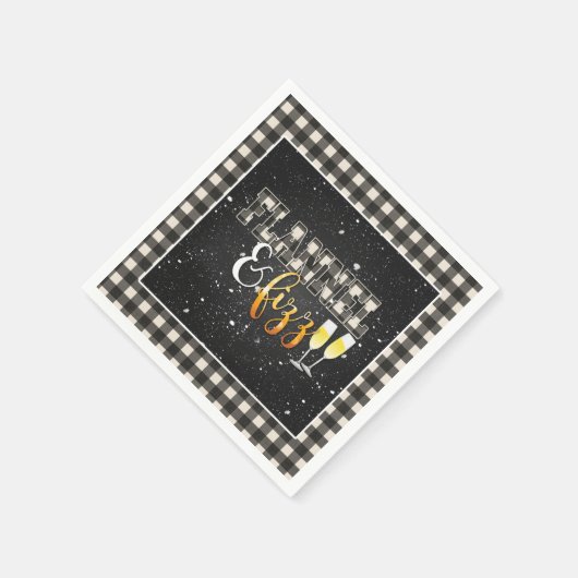 Flanel en Fizz Papier servet - Wit - Fizz (Hoek)